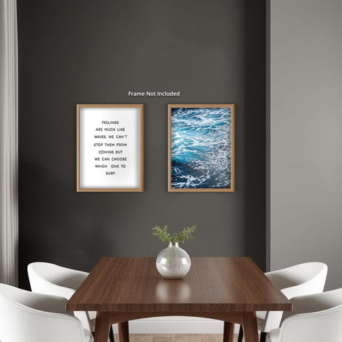 Posterizer 2 pcs-uplifting quotes- ocean wall art-Inspirational Women's Art-Coastal & Nautical Art-Gift for Nature, Surfers and Beach Lovers - Chi...